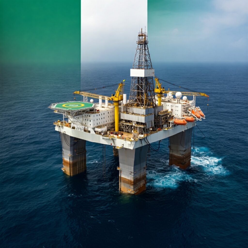 Offshore oil platform serving Nigeria's energy sector